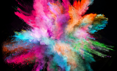 a colour explosion representing the SEO bomb in Digital Content Strategy