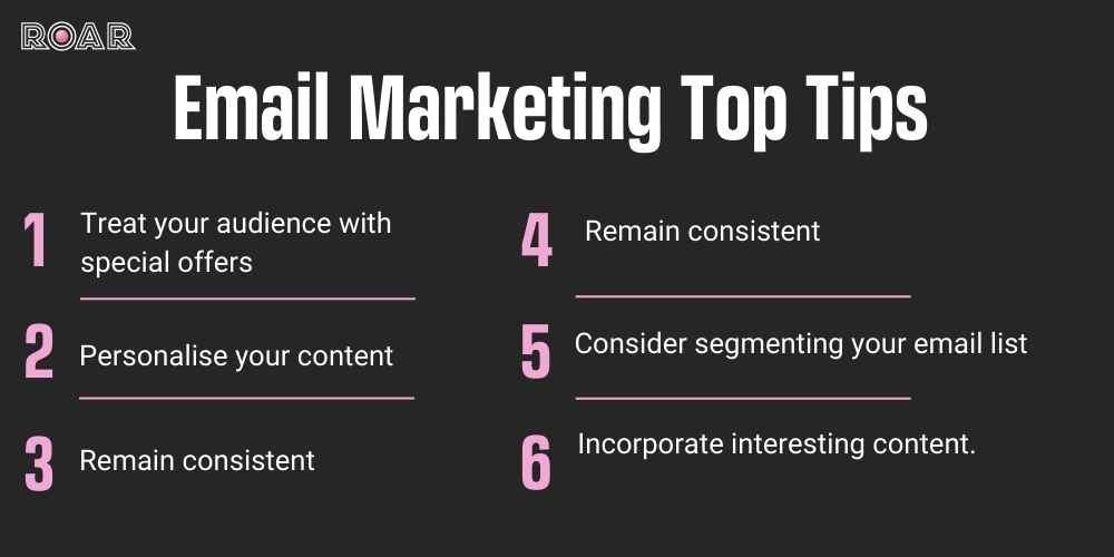 Email marketing top tips