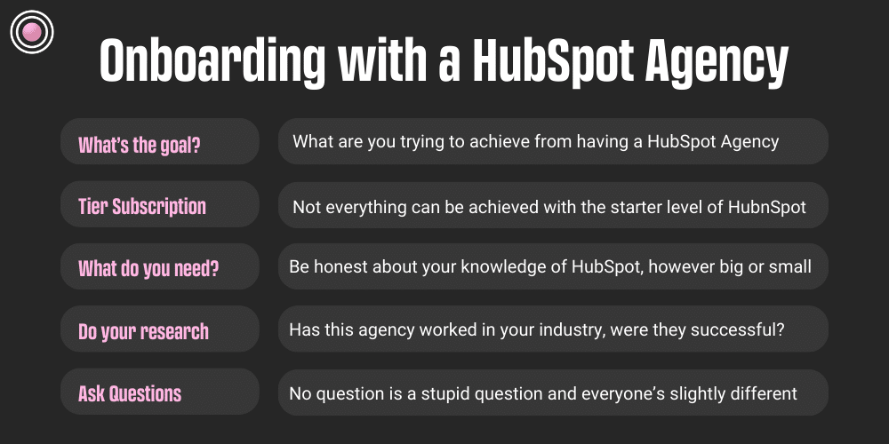Things to consider before onboarding with a HubSpot Agency